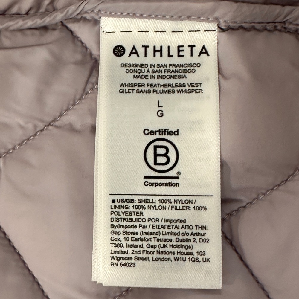 Athleta Quilted Sleeveless Puffer Vest in Pale Mauve - Picture 9 of 11